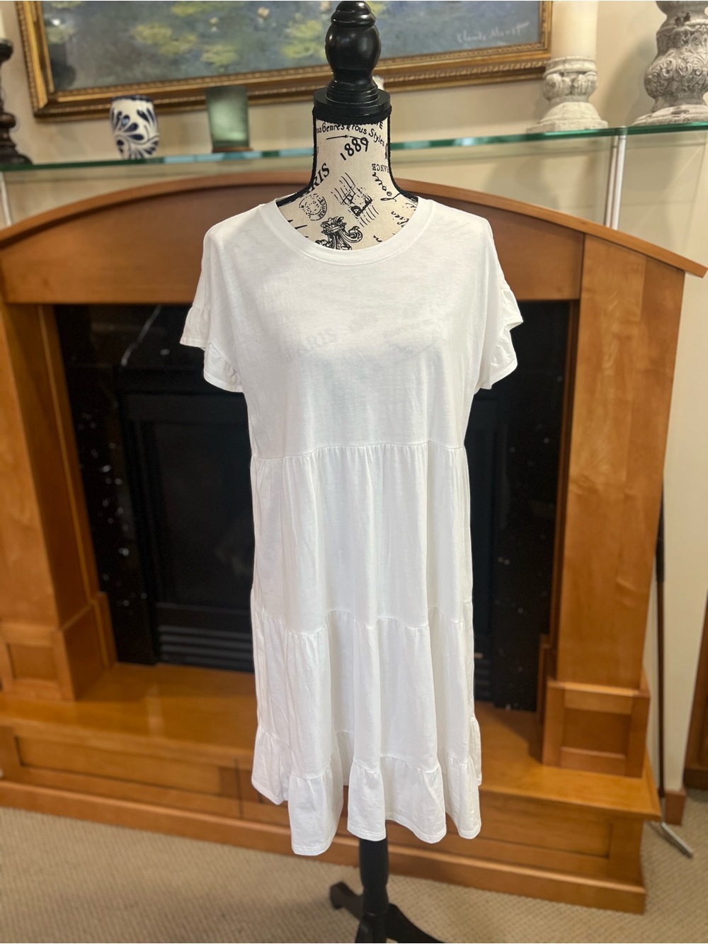 J.Crew White Jersey Dress